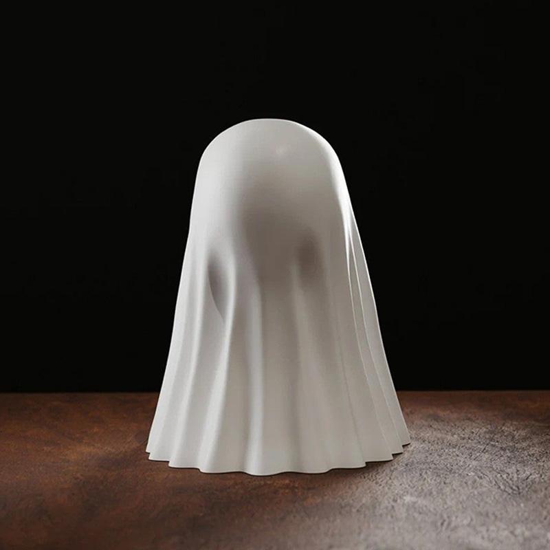 Middle Finger Cute Ghost Statue Multi Functional Ghost Statues Halloween Home Decorations Coffee Table Centerpieces Shelf