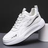 Men's Casual Shoes Breathable Sports Comfortable Running Men's Shoes PU Spring and Autumn New Small White Shoes