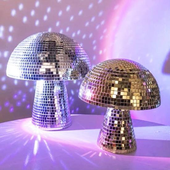 Диско-шар в виде гриба для вечеринки, блестящее зеркало, диско-шар, украшение, ретро-светоотражающая плитка для дискотеки, гриб, домашние бары, вечеринки, свадьбы, ночные клубы, орнамент