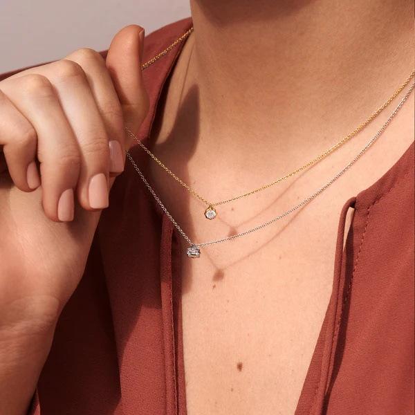WUIHA 100% 925 Sterling Silver 2 CT Emerald Cut Real GRA Moissanite Diamonds Pendant Necklaces Wedding Engagement Fine Jewelry