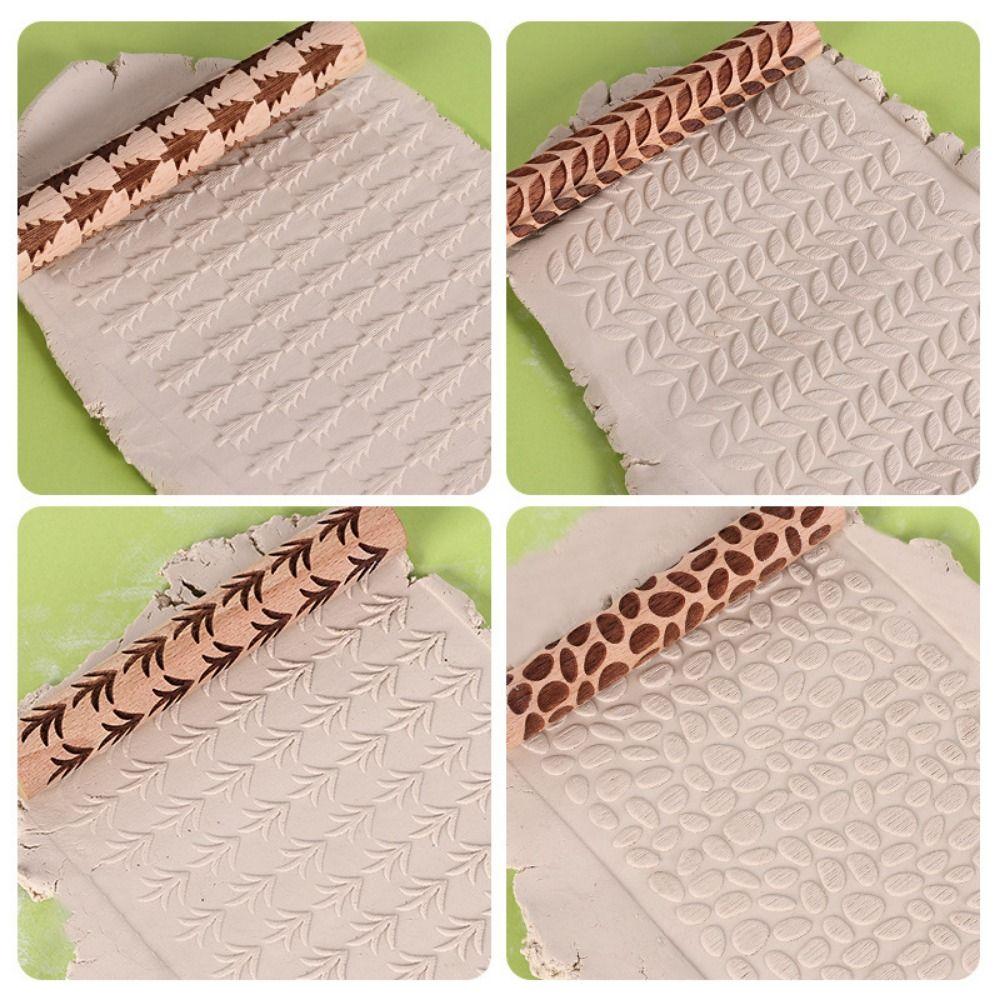 3D Керамика Искусство Глиняный Ролик Творческий Ролик Палочка Для Раскатывания Деревянный Прижимной Ролик Принадлежности Для Выпечки