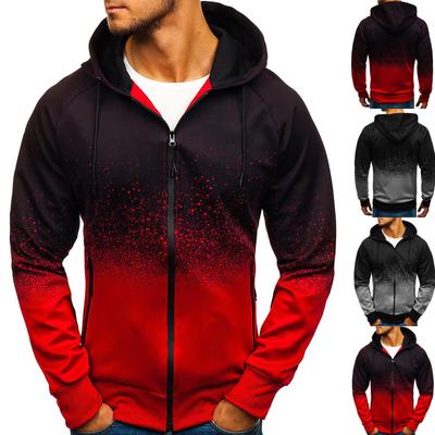 Мужская повседневная камуфляжная спортивная толстовка с длинным рукавом на молнии с капюшоном, куртка, пальто