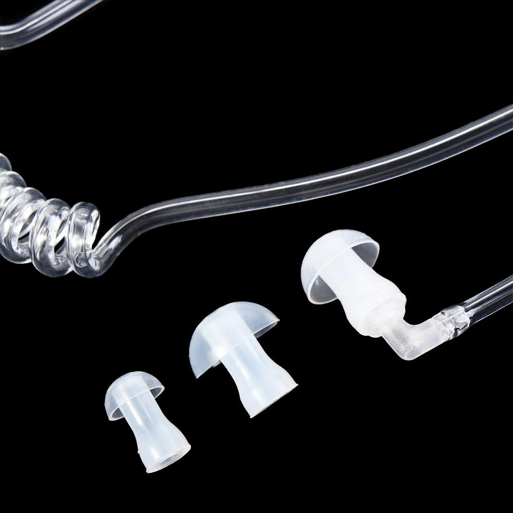 Monitor Walkie Security Anti Radiation Single Stereo Mobile Phone with Air Pipe 3.5mm Spring Earphone Headset Earbuds Earpiece