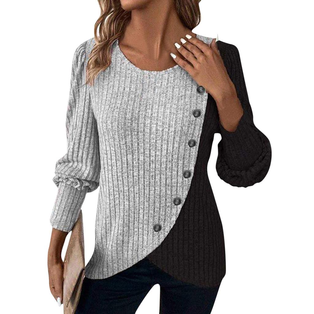 Женские рубашки из денима на пуговицах, повседневные, с длинным рукавом, с V-образным вырезом, из шамбре, блузка, топ