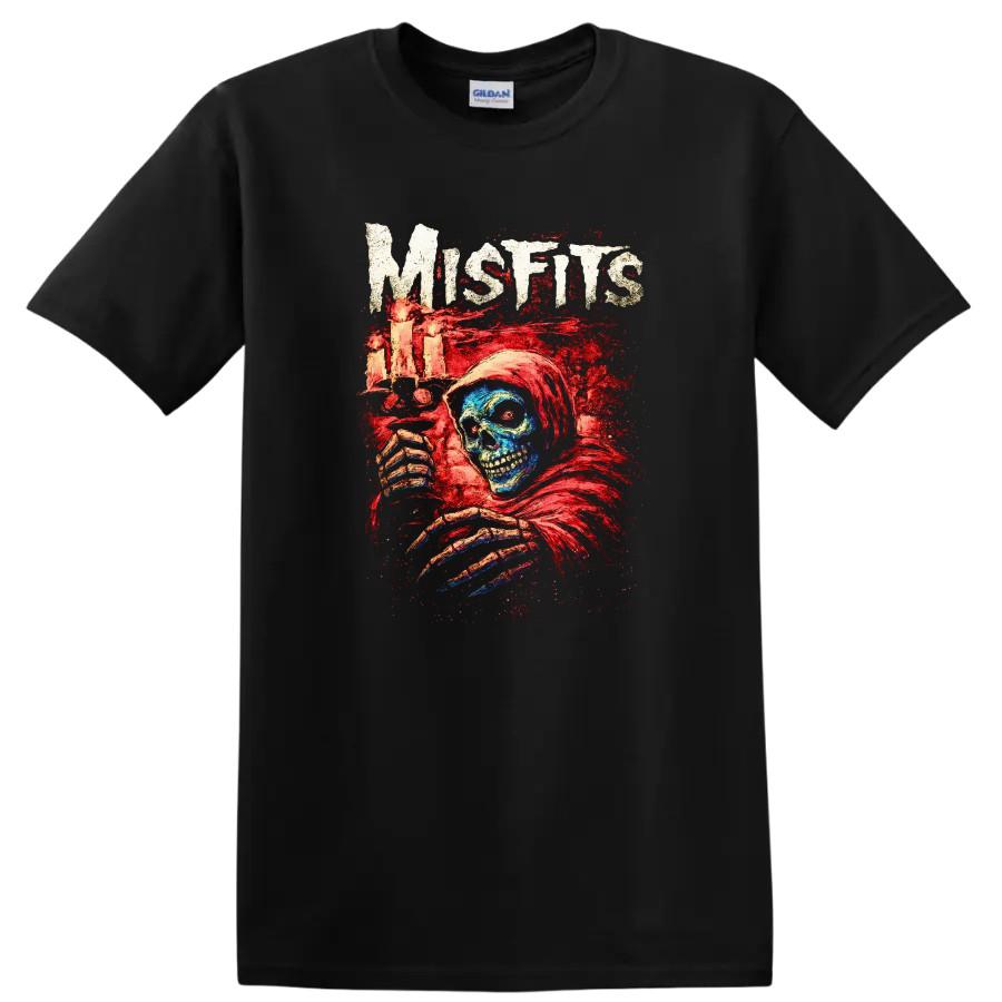 Футболка Misfits Череп Ретро Рок Хэви-метал Обложка Альбома Футболка Художественное Оформление