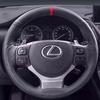 Чехол на руль автомобиля для Lexus Is 200t 250 300 350 F Sport RC 350 CT 200h / NX, обмотка руля из углеродного волокна и кожи