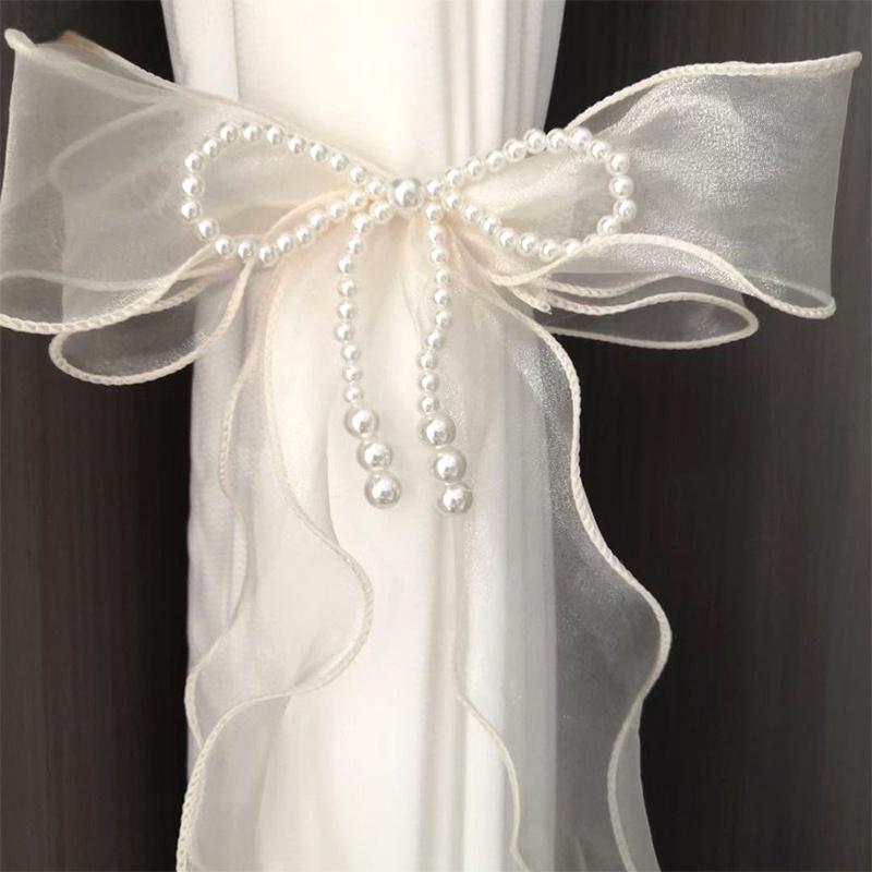 INS Подхваты для штор с бантом Оконные шторы Веревка для связывания Белые ремни для оконных штор Украшения для сумок Декор для штор Аксессуары