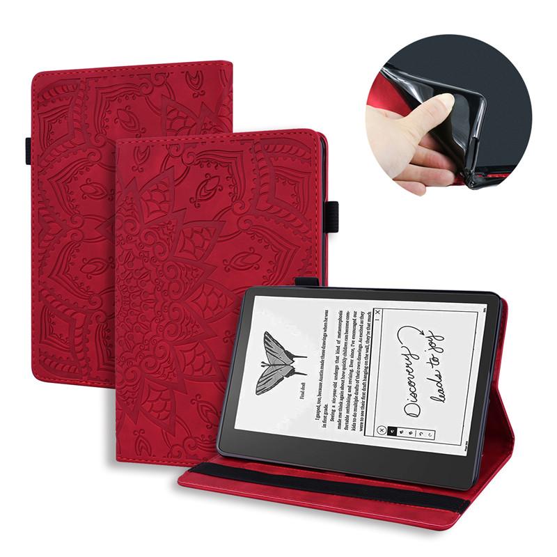 Чехол для планшета Kindle Scribe Cover 10.2 дюйма, тисненый, из ПУ-кожи, с внутренним TPU-держателем, чехол-кошелек для Funda Kindle Scribe Case Coque