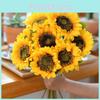 Simulated Single Artificial Sunflower For Home Decoration Flower Prop Shooting