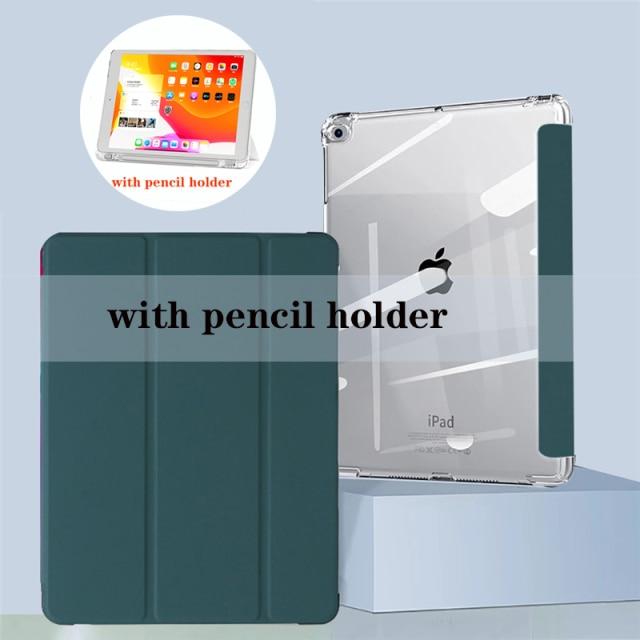 Чехол для iPad Pro 11 10,5 Air 3 Smart Cover 2019 iPad 10,2 8th 9,7 Mini 4 5 с подставкой для карандашей 5-го, 6-го поколения