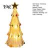 Bedroom Night Lamp LED Lighted Christmas Tree Tabletop Decoration, Battery Operated Xmas Light, Light Holiday Ornament with Star Topper for