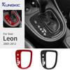 Для Leon 2005 2006 2007 2008 2009 2010 2011 2012 Наклейка из настоящего мягкого углеродного волокна LHD RHD Отделка панели переключения передач салона автомобиля