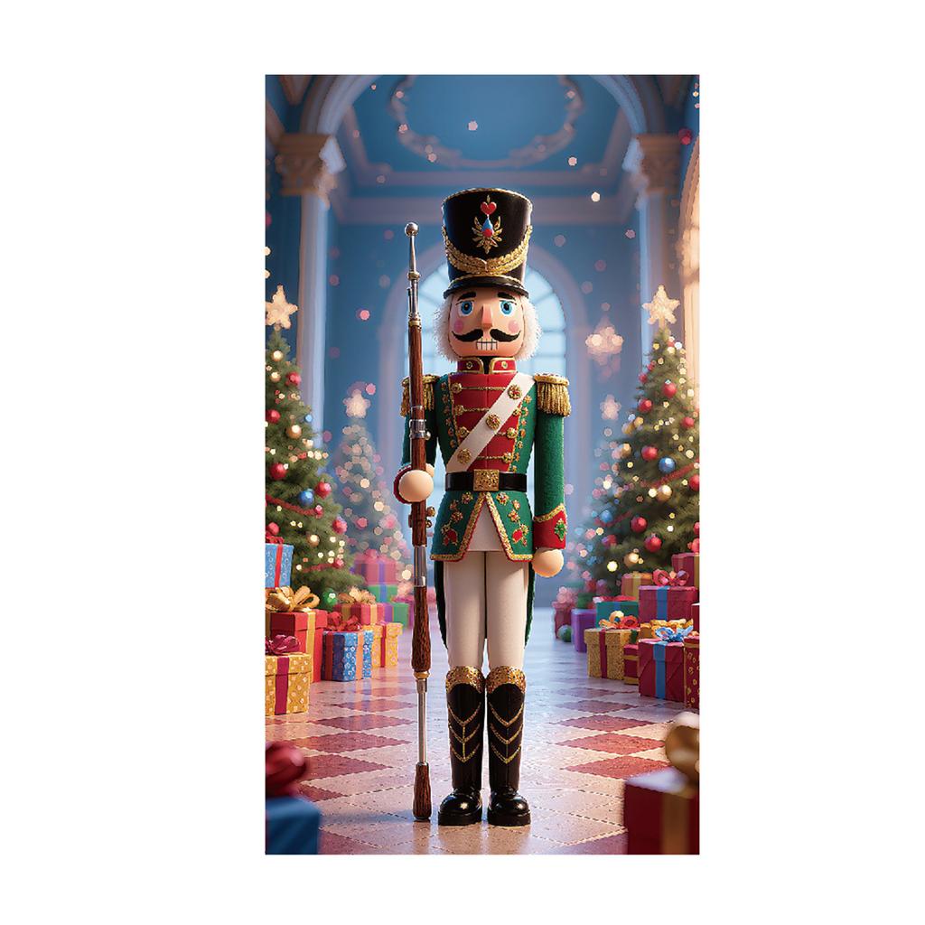 Christmas Door Curtain Background Door Decoration