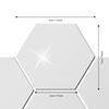 12pcs 3.15×2.76×1.57in Hexagon Mirror Wall Sticker Acrylic Self-adhesive Mirror Tile  Office