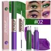 DUNUF 2-In-1 Dual-Head Colorful Mascara: Long-Lasting, Volumizing, Curling, Waterproof, Sweatproof, 8 Colors
