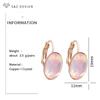 Fashion Rose Gold Color Egg Shape Crystal Drop Earrings For Women Wedding Elegant Jewelry Trendy Eardrop