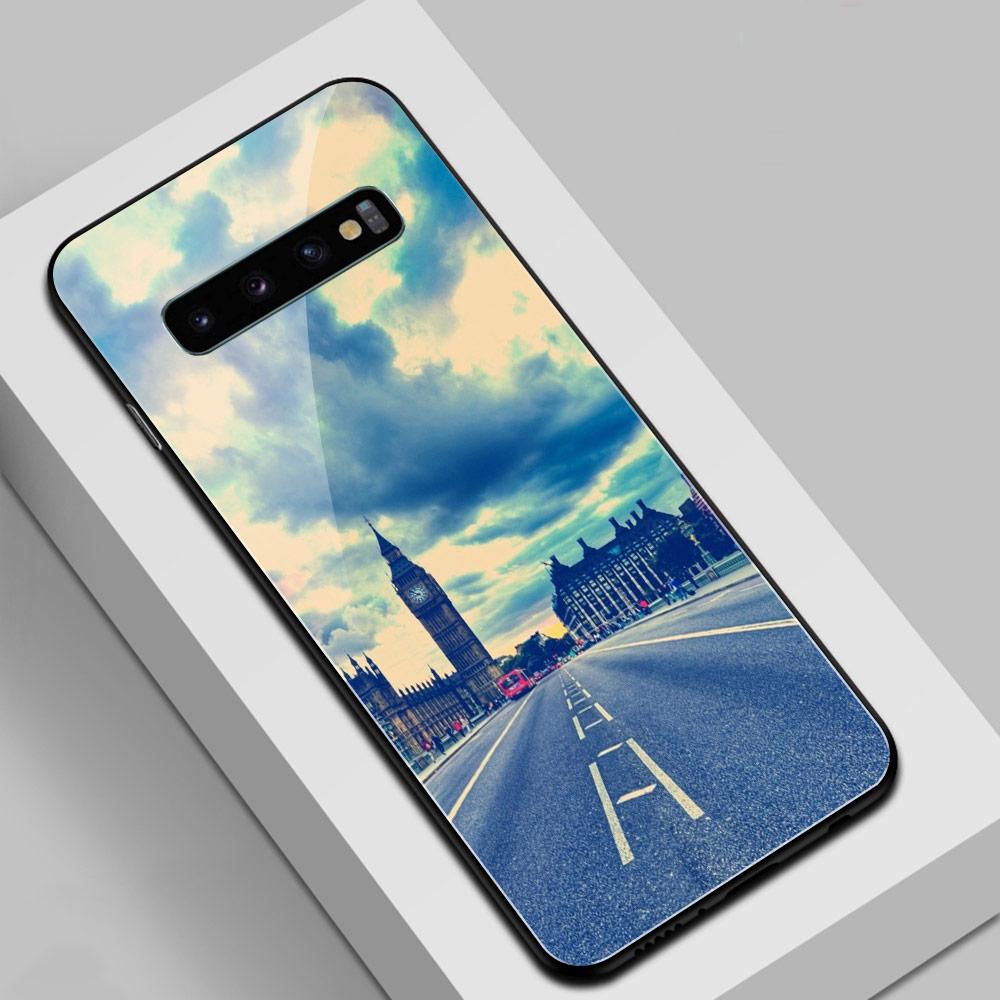 Чехол Road View для Samsung S22 Стеклянная задняя крышка Чехол S10 для Galaxy S8 S9 S10 plus Note 8 9 10 plus S10e S20 plus ultra