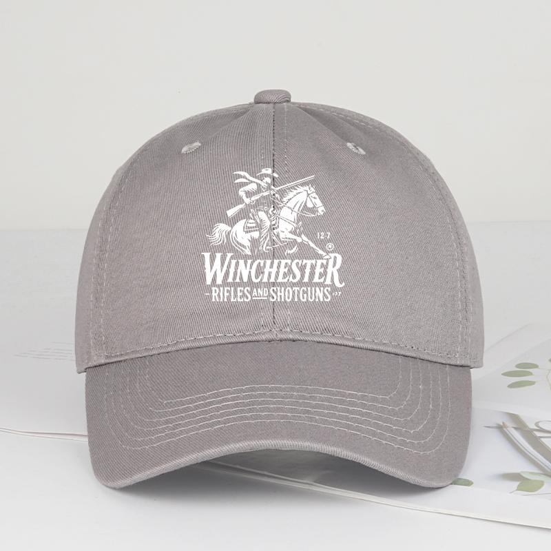 Кепка-бейсболка с мягким верхом и принтом логотипа Winchester Cowboy Мягкая Удобная Дышащая Регулируемая Ретро Западный Стиль Прочная Классическая