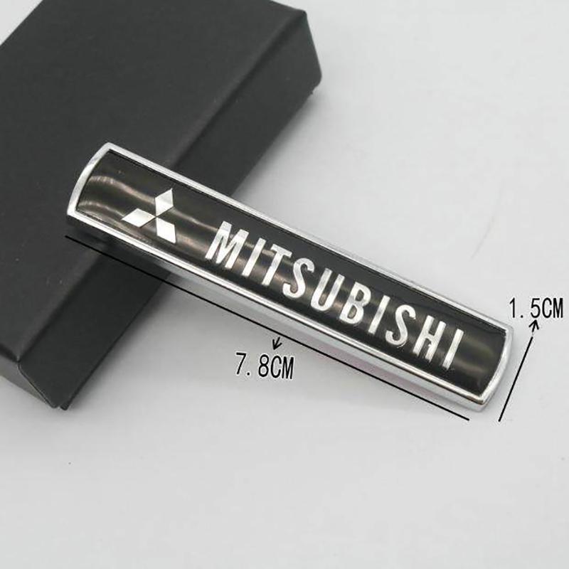 Car Metal Side Door Fender Body Logo Trunk Emblems Decals Sticker For Mitsubishi Badge Decoration Parts Auto Accessories