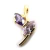 [F6351] - Gold Plated 'Delicate' Amethyst Pendant