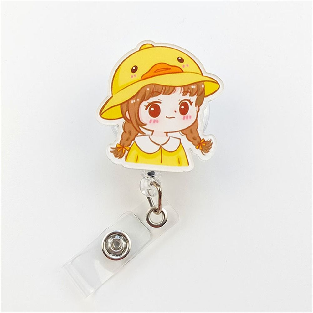 Зажимы для бейджей Держатель для значка медсестры Держатель для удостоверения личности молодой девушки Выдвижной шнурок для бейджа Бейдж
