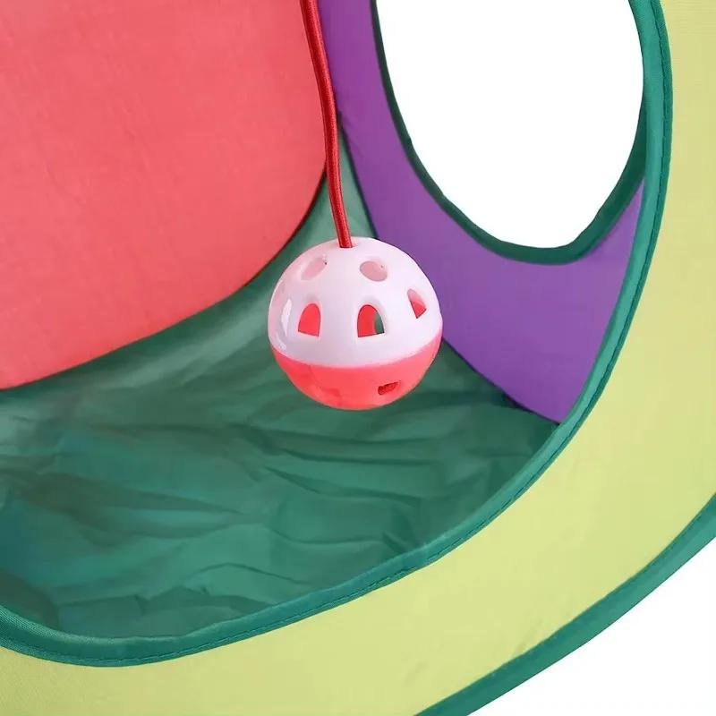 Забавные туннели для кошек внутри складной кубической палатки для кошек, игрушечного домика для котят, интересного игрушечного туннеля для домашних животных, игровой дрессировки маленьких собак