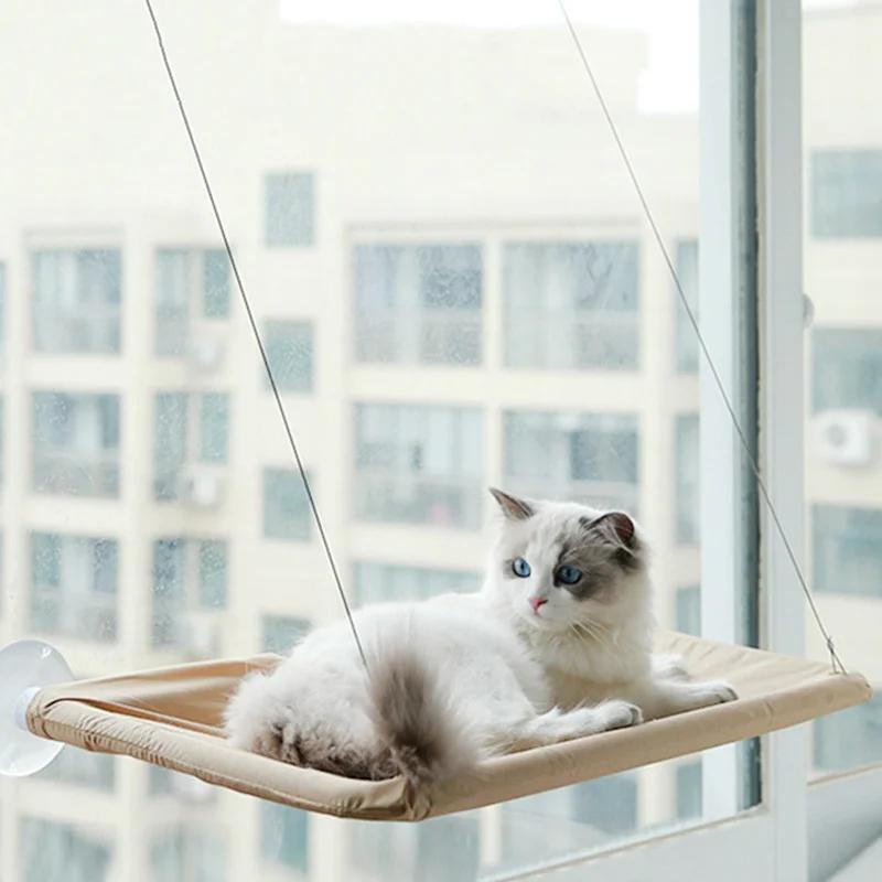 Cat Hammock Cute Hanging Beds Comfortable Sunny Seat Window Mount Pet Product Soft Pet Shelf Supplies Detachable Bearing 20kg