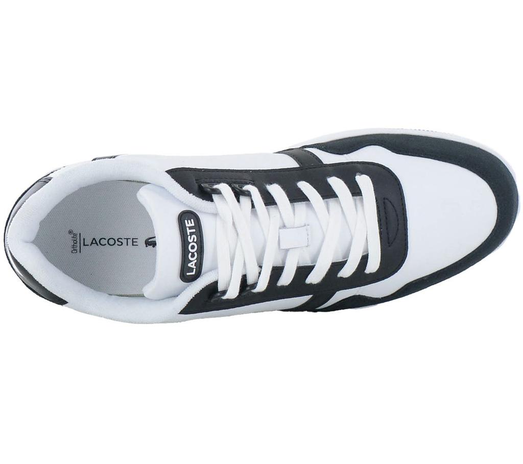 Lacoste T-Clip Leather - Мужские кроссовки Кожаные белые-черные 747SMA0073147 ОРИГИНАЛ