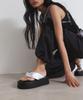 Twvp Wide Pillow Platform W-Pillow Platform Sandals Silver