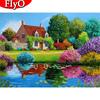 Алмазная мозаика Пейзаж Дерево Полный макет Алмазная картина Дом Набор для вышивки крестом Вышивка Ручная работа Новое поступление
