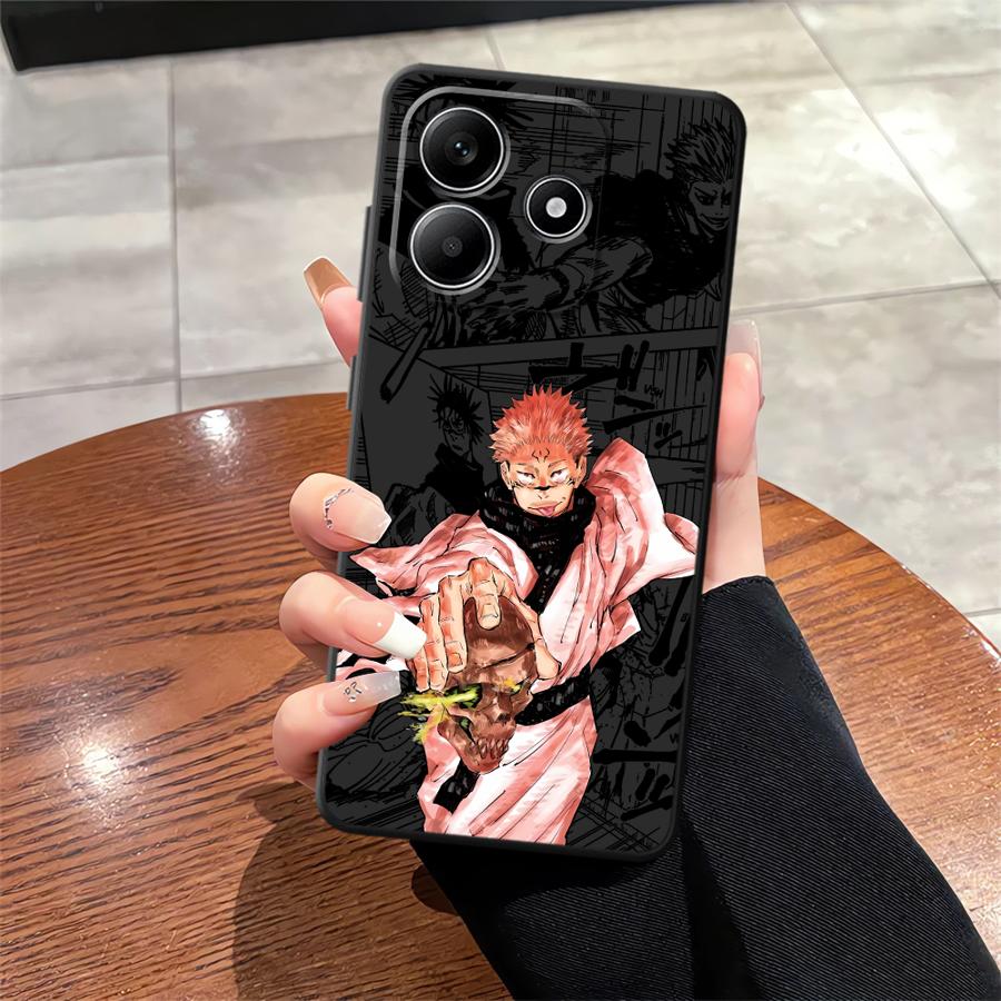 Чехол-бампер для телефона Xiaomi Redmi Note 11 13 12 Pro Plus 12S 10S 9s 10 9 8 Pro 11S с изображением из аниме J-ujutsu Cool Kaisen