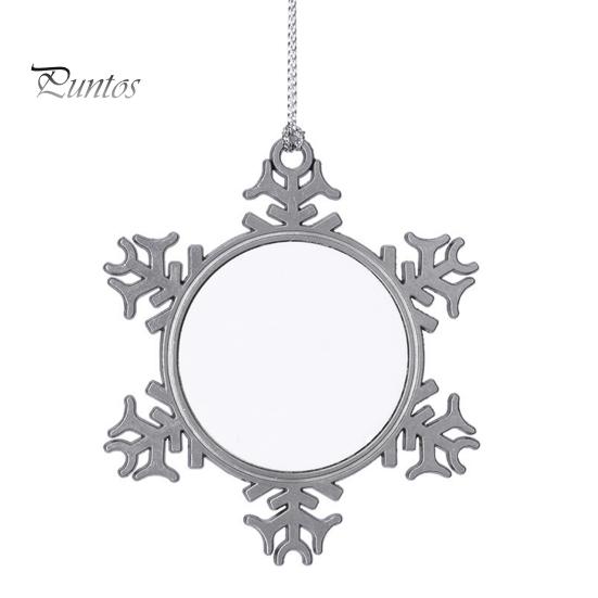 Снежинка Подвеска Рождественское украшение DIY Фото Подвесное украшение Сплав Снежинка Рождественская елка Настенный декор для окна Сад