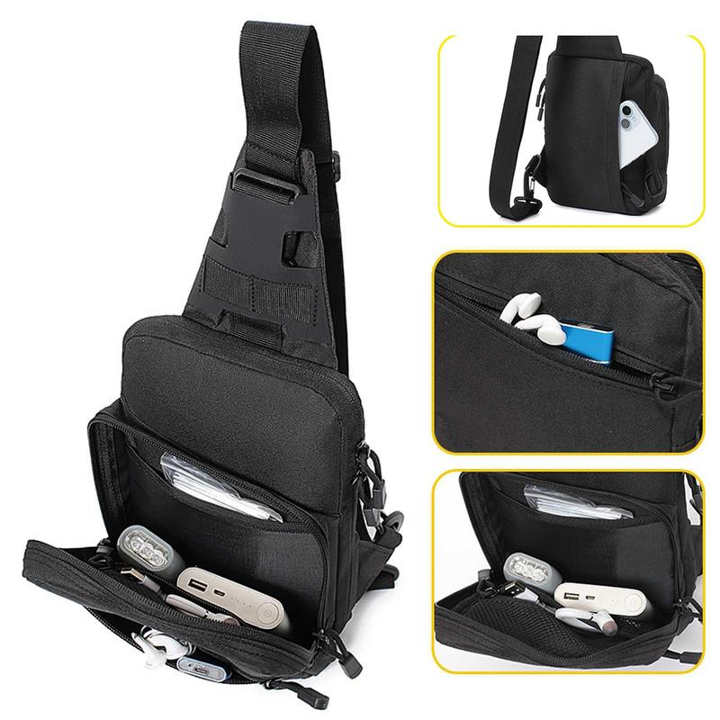 Tactical Sling Bag Concealed Carry Crossbody Gun Bag Qiuck Access Pistol Bag EDC Shoulder Chest Pack Range Bags Fanny Pack