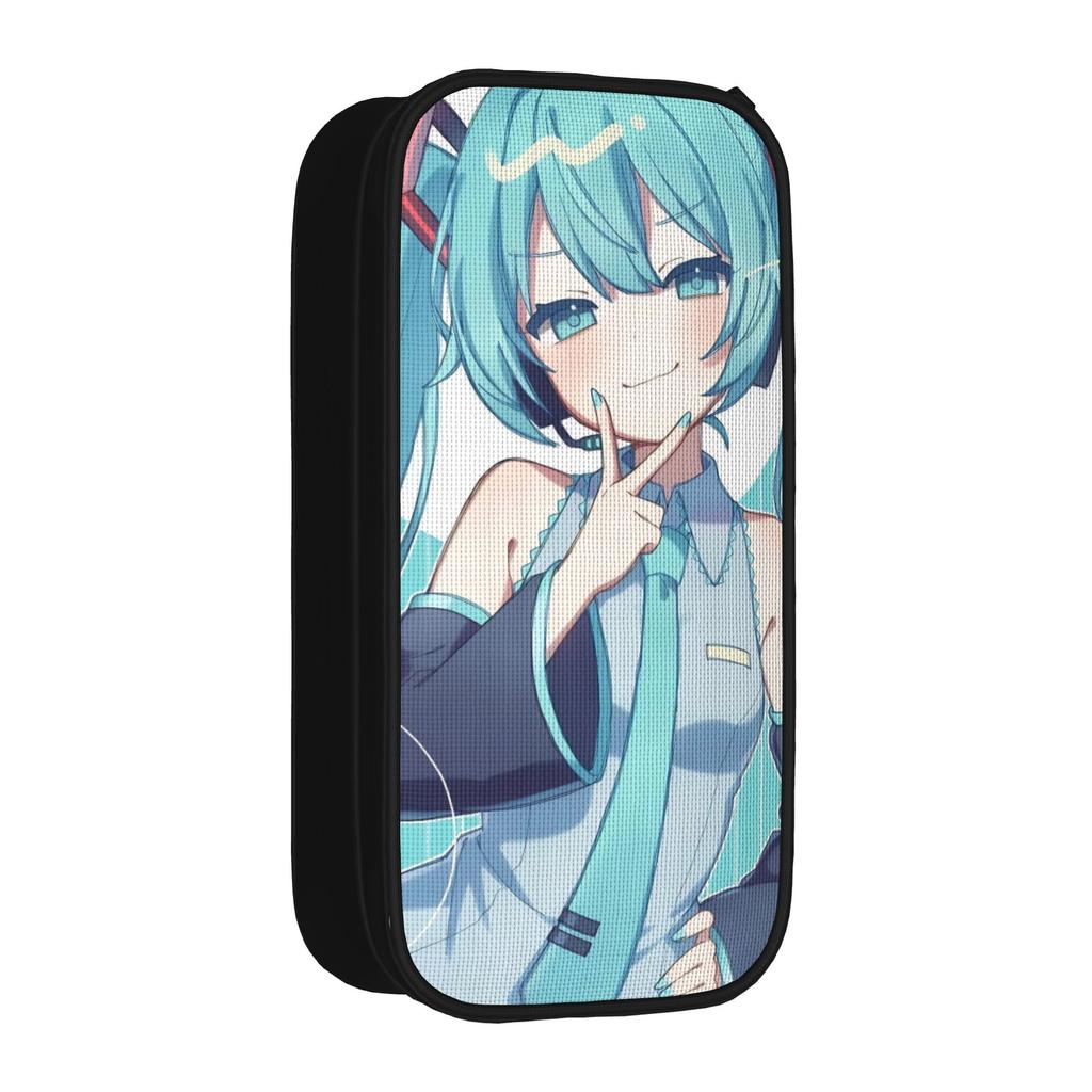 Anime Hatsunes Mikus Pencil Case Fun Pen Box Bag Student Big Capacity Office Gift Pencil Pouch