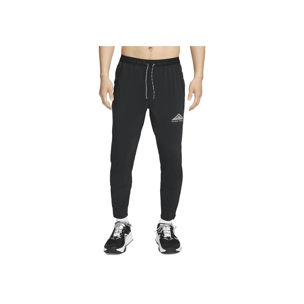 Nike Сплошной цвет с логотипом и джоггерами на шнурке, мужские брюки, черный DX0856-010