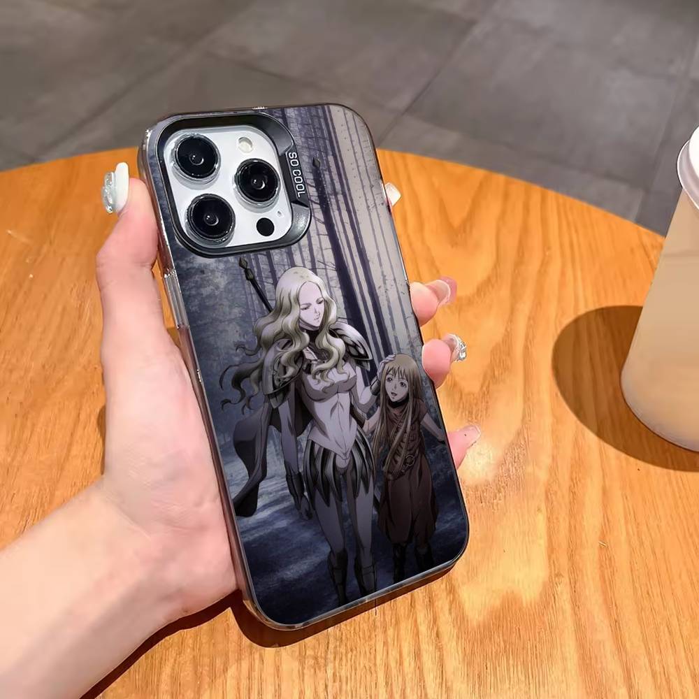Классический чехол C-Claymore Claire для iPhone 17, 16, 15, 14, 13, 12, 11, Pro, MAX Белый Матовый Ударопрочный Чехол
