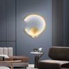 Modern LED Wall Lamps Minimalist Semicircular Sconces for Living Room Bedroom Bedside Dining Rooms Illumination Fixture