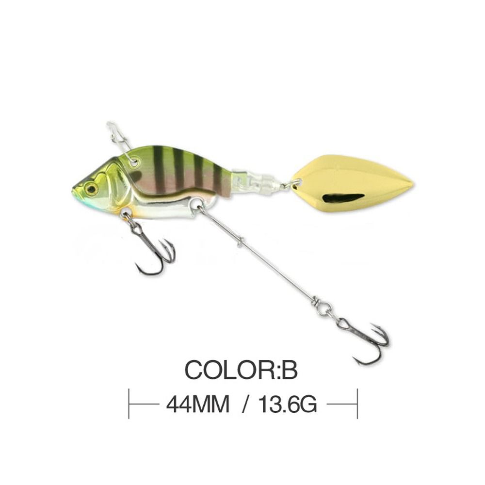 Rotating VIB Vibration Bait 44mm Sequins Pesca Lure Fishing Tackle Spinner Fishing Lures  Fishing