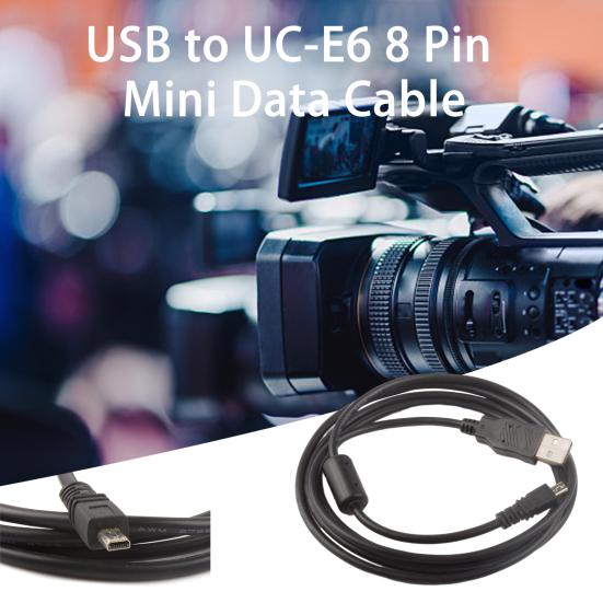 USB-кабель длиной 150 см Легкое подключение Стабильная передача Высокоскоростная передача UC-E6 8-контактный Кабель для передачи данных Mini USB для камеры Nikon