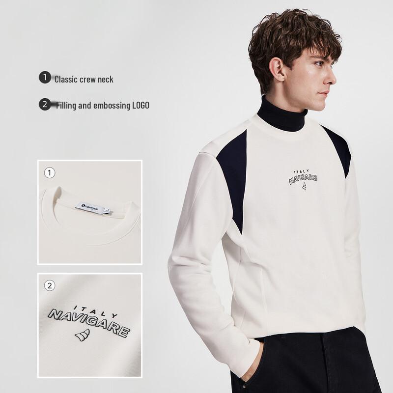 Navigare Men's Color-Block Crewneck Long-Sleeve Sweatshirt