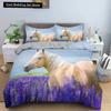 Horse Bedding Sets Single Double Queen King Size Quilt/Duvet Cover with Pillowcase 2/3 PCS Bedclothes Polyester Comforter Cover