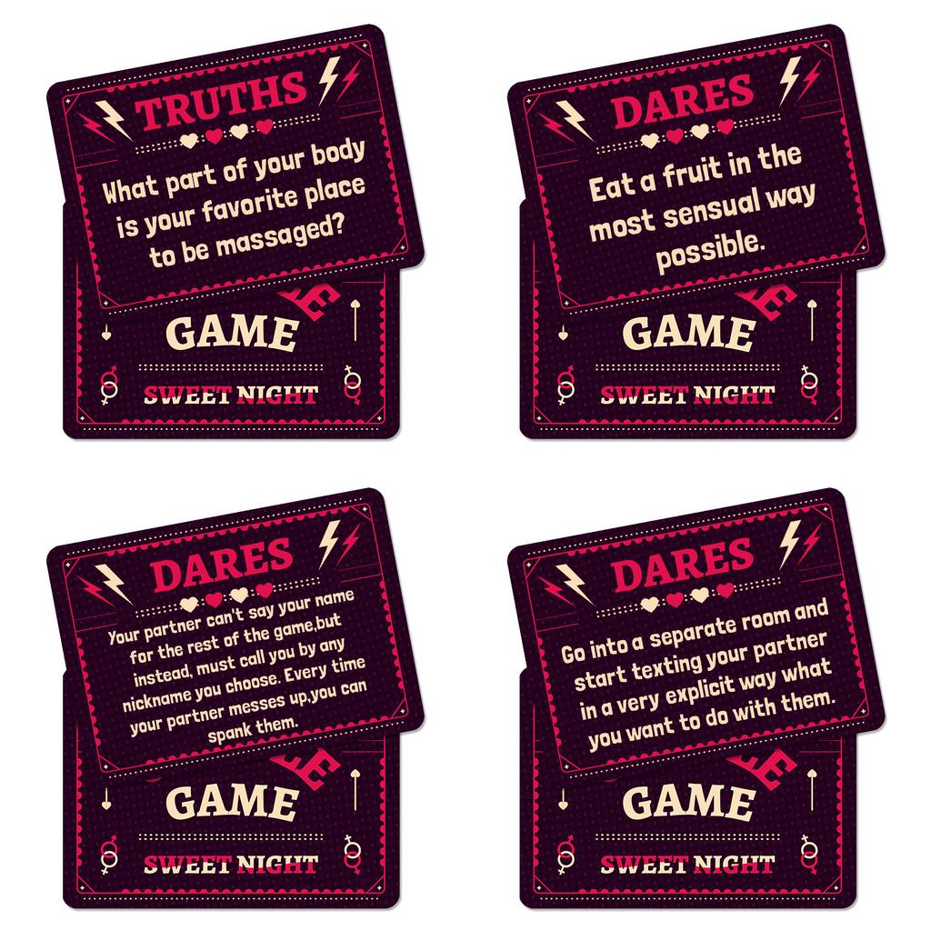 50 карточек на тему «Сладкая ночь» из серии «Пара» с неоднозначной игрой «Вытягивание»