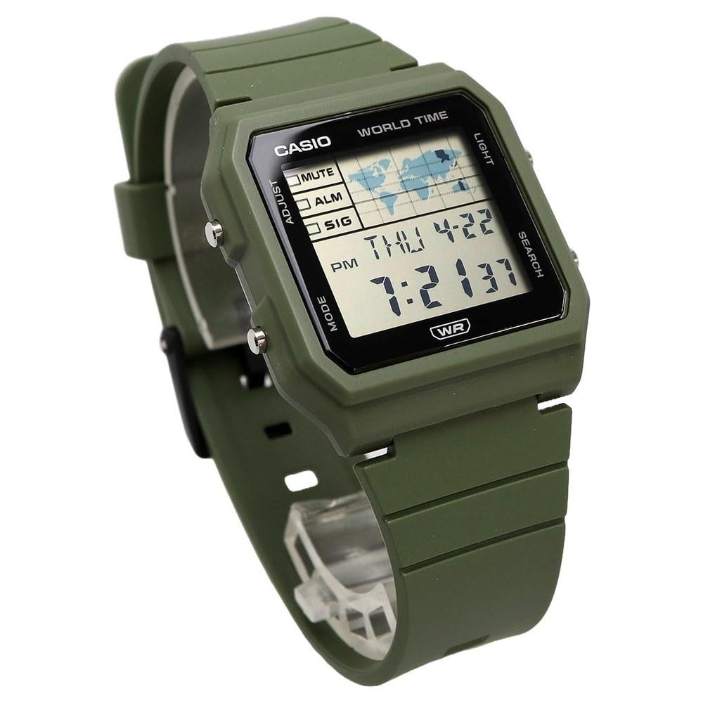 Casio World Time Digital Unisex Wristwatch LF-30W-3A Biomass Plastic Band Khaki Green