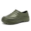 Fashion Chef Shoes Men's Summer Waterproof Non-slip Kitchen Shoes One Pedal Men's Green Black Labor Insurance Men's Shoes for Work