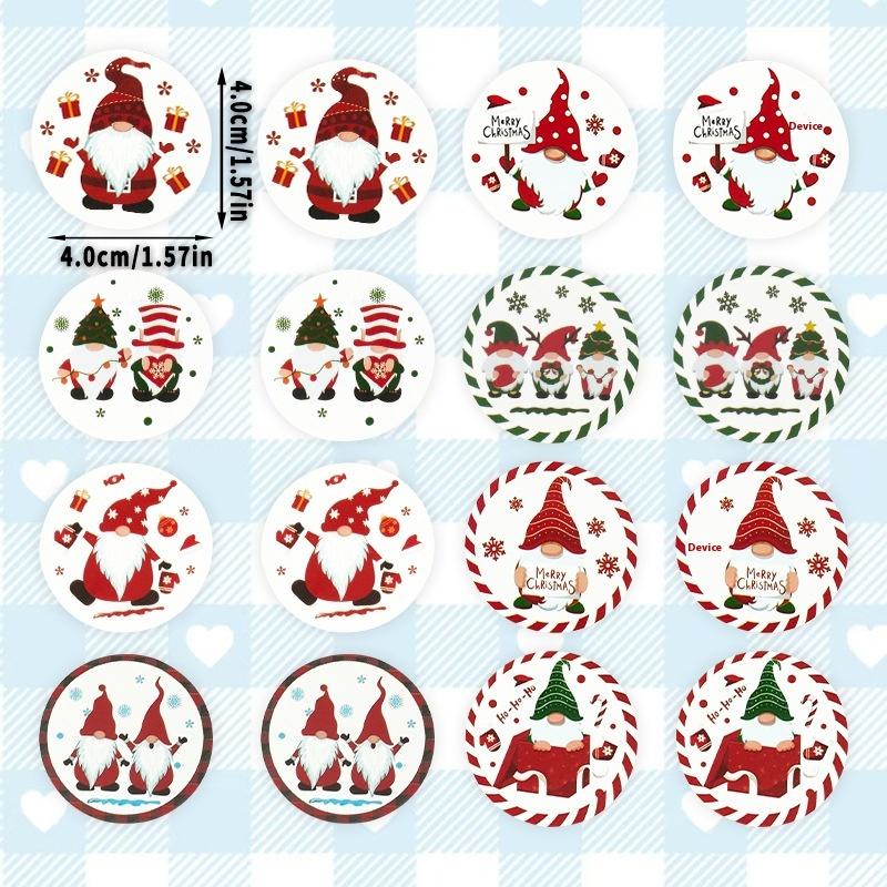 500 шт. Наклейки «Счастливого Рождества» Рождественская тематика Наклейки-пломбы Наклейки для DIY Подарочная выпечка Упаковка Конверт Украшение