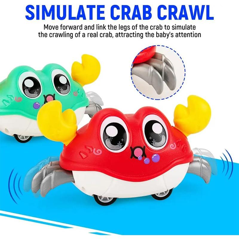 Инерционный ползающий краб, питомец, сенсорная игрушка для развития ребенка, мультяшный милый малыш, интерактивная игрушка для ходьбы Монтессори, подарок на 1, 2, 3 года
