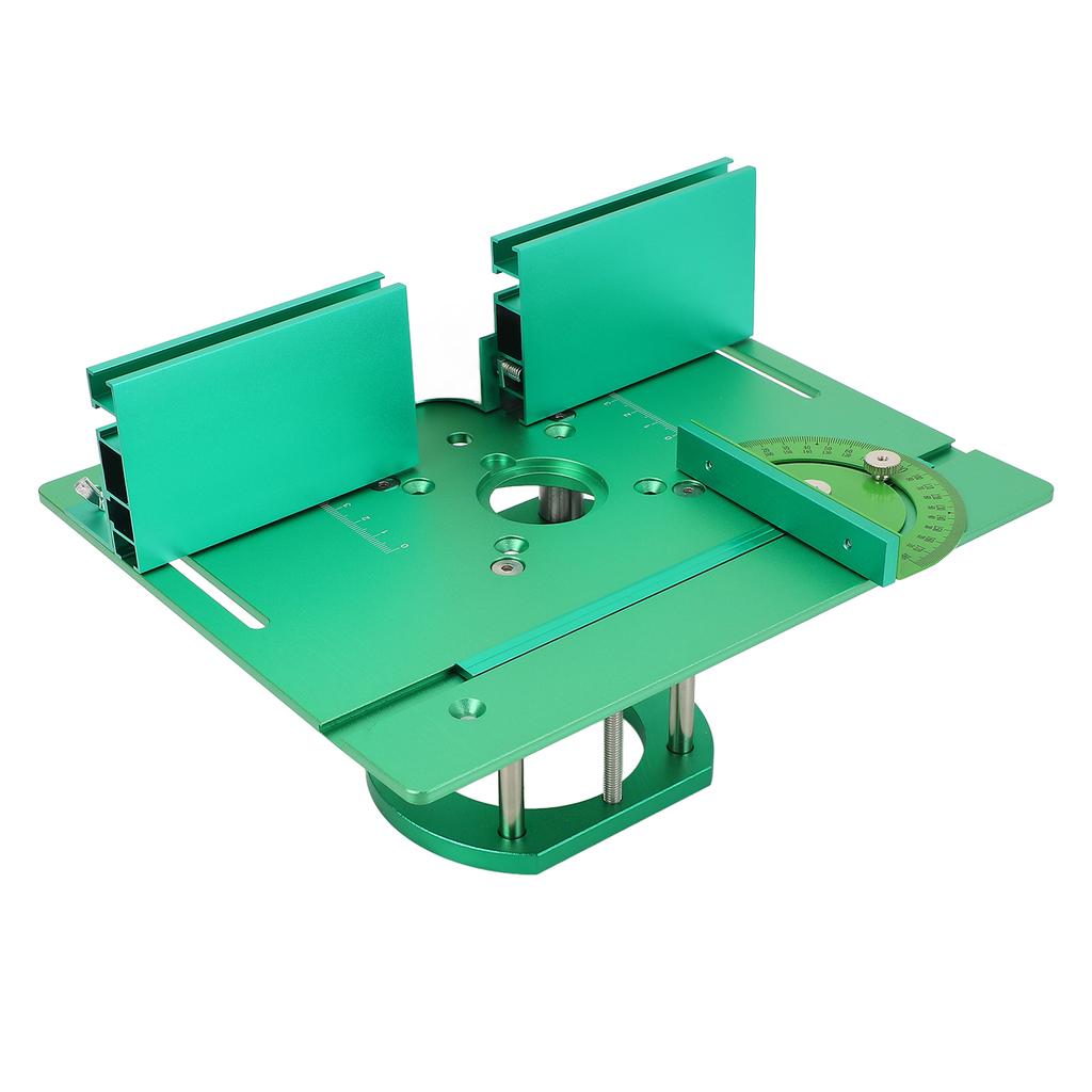 Woodworking Bench Router Plate System Adjustable Height Manual Router Table Lifting System Green