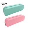 School Supplies Storage Bag Silicone Pencil Case Soft Touch with Zipper Portable Student Stationery Large Capacity Pen Pouch for Teens Primary