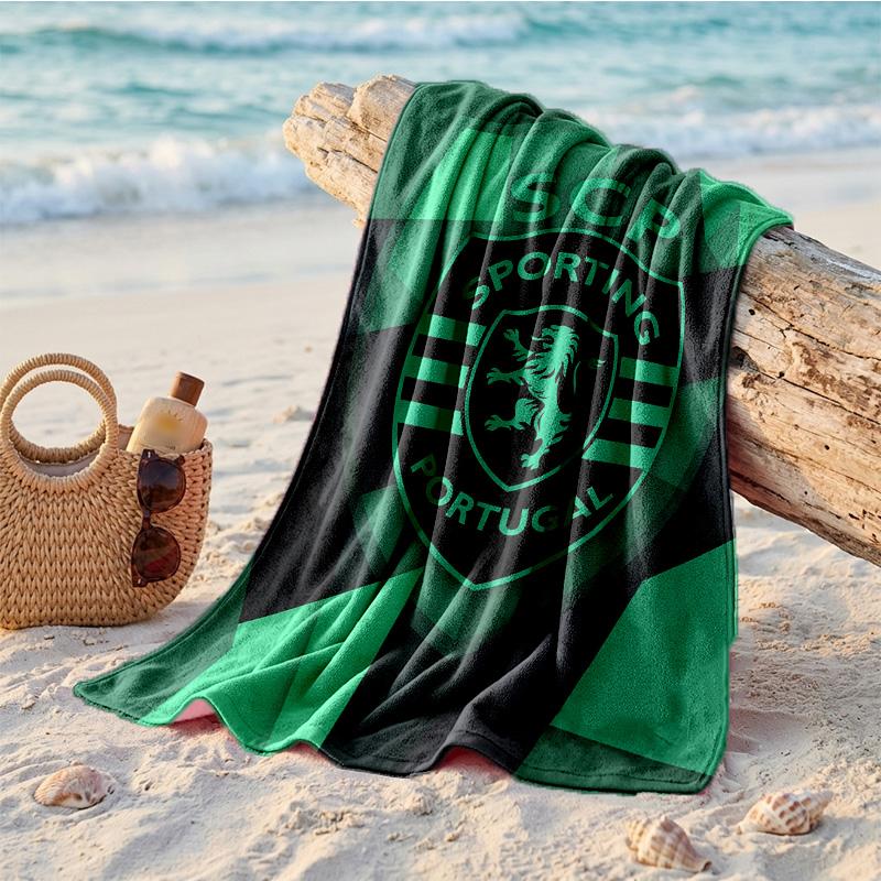 Sporting CP FC Печать Микрофибра Пляжное Полотенце Быстросохнущее Впитывающее Большое Полотенце Для Пляжа Плавания Путешествий