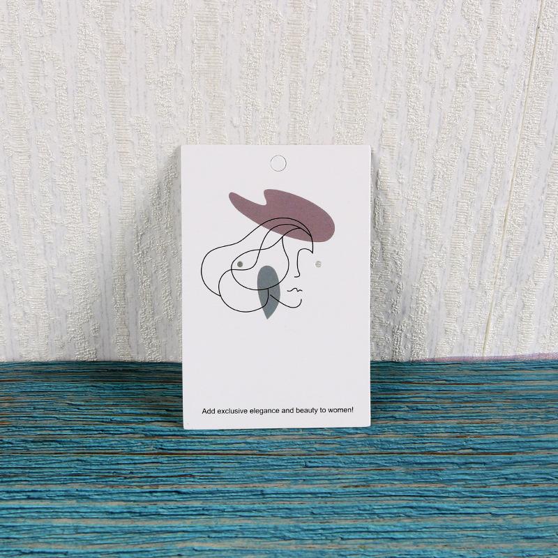 100 шт., линейный узор для сережек, картонная упаковка для ювелирных изделий